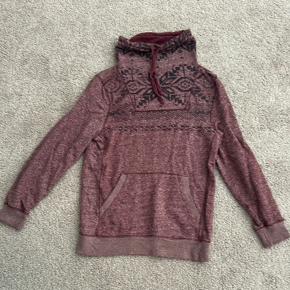 Men's Maroon Patterned Sweater